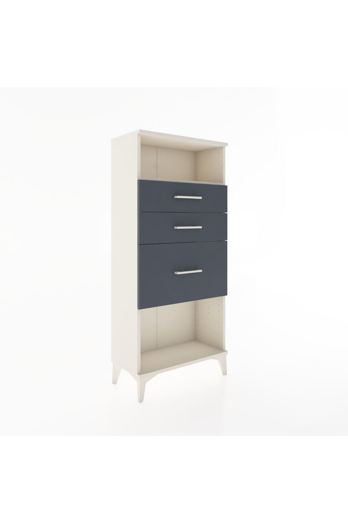 Hyperion Dolap Tek Raflı 3 Çekmeceli 60x44x134 - S50M014V2B