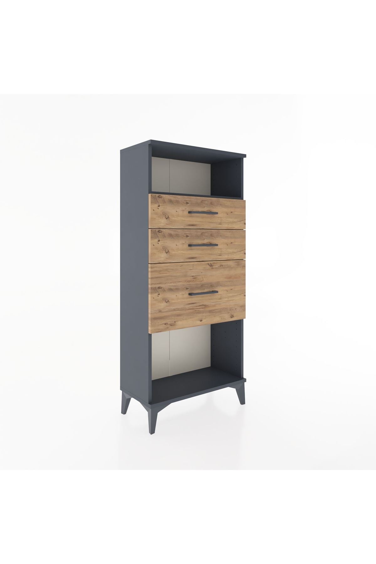 Hyperion Dolap Tek Raflı 3 Çekmeceli 60x44x134 - S50M014V6B