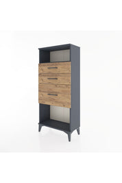 Hyperion Dolap Tek Raflı 3 Çekmeceli 60x44x134 - S50M014V6B