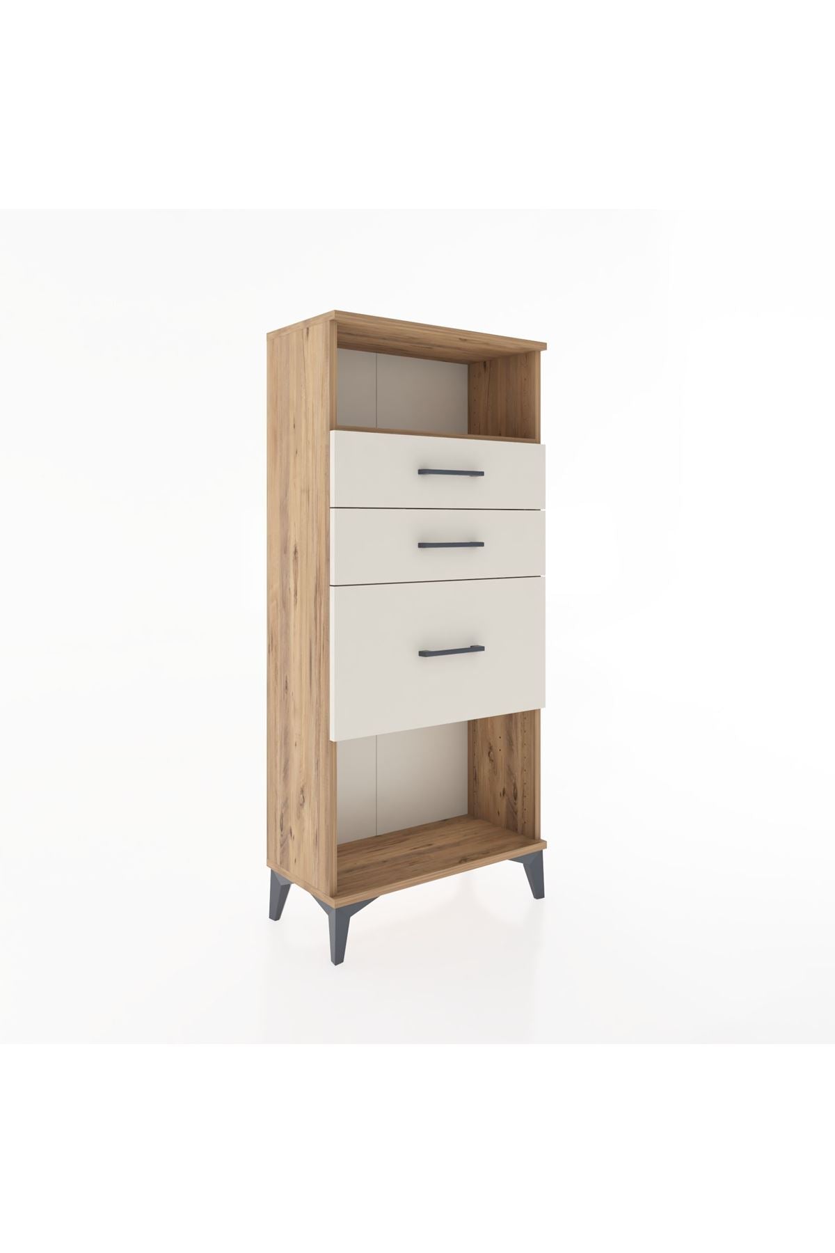 Hyperion Dolap Tek Raflı 3 Çekmeceli 60x44x134 - S50M014V7B