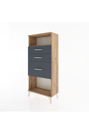 Hyperion Dolap Tek Raflı 3 Çekmeceli 60x44x134 - S50M014V8B