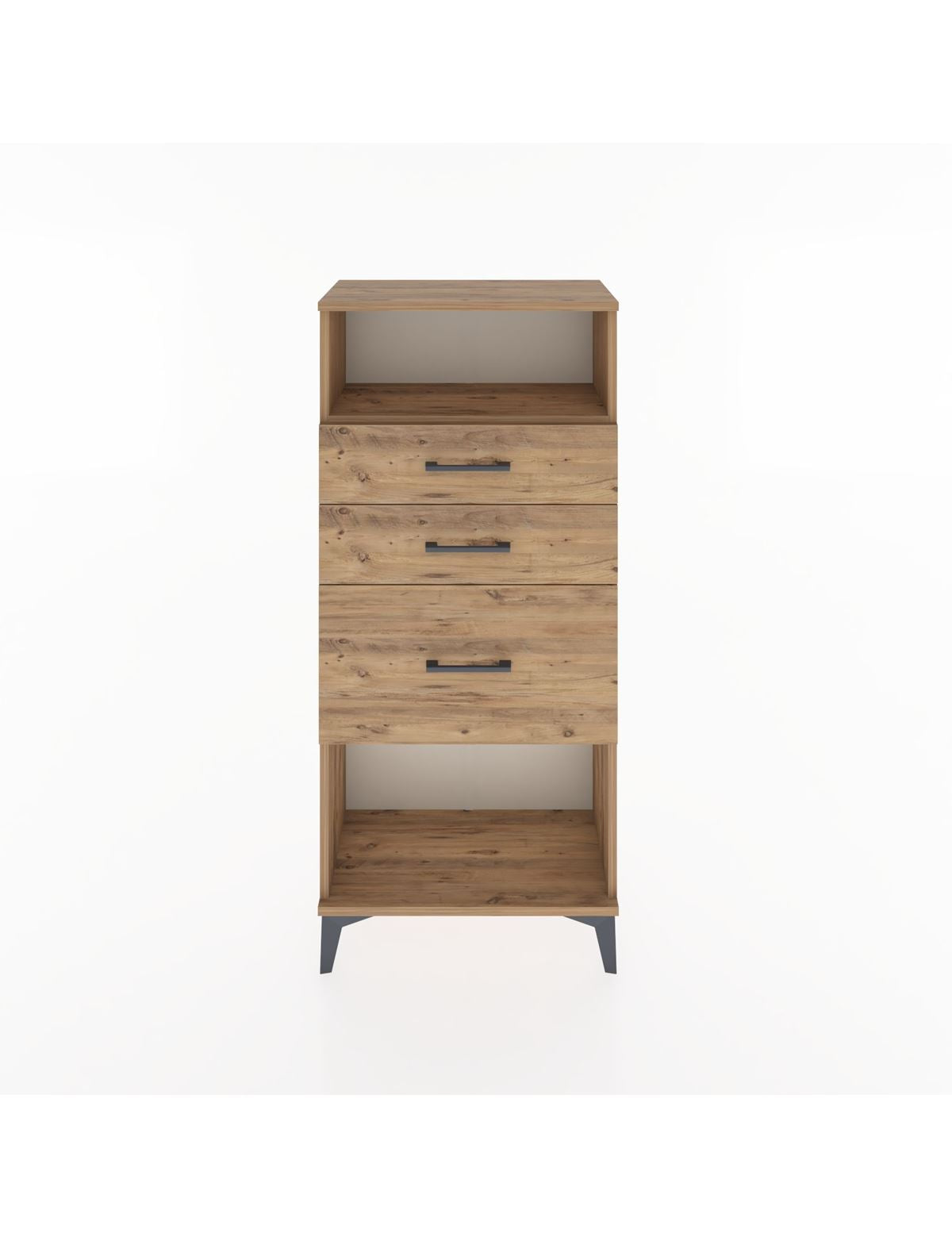 Hyperion Dolap Tek Raflı 3 Çekmeceli 60x44x134 - S50M014V9B