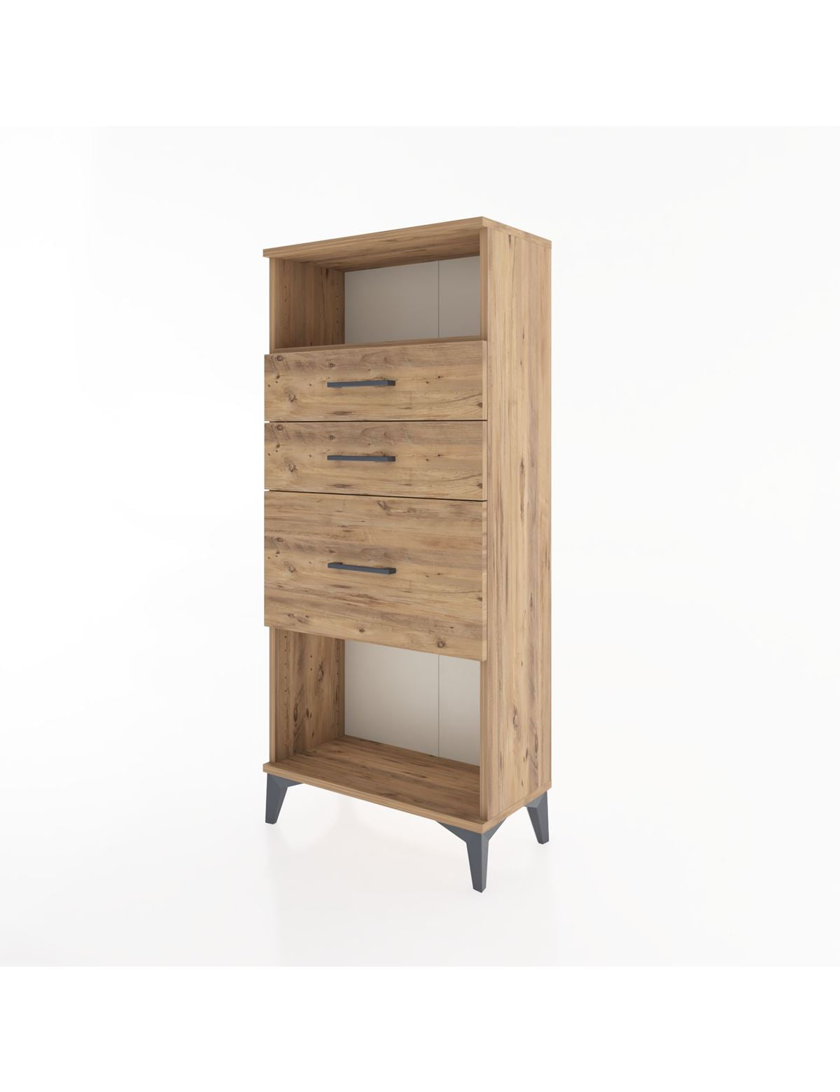Hyperion Dolap Tek Raflı 3 Çekmeceli 60x44x134 - S50M014V9B
