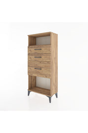 Hyperion Dolap Tek Raflı 3 Çekmeceli 60x44x134 - S50M014V9B