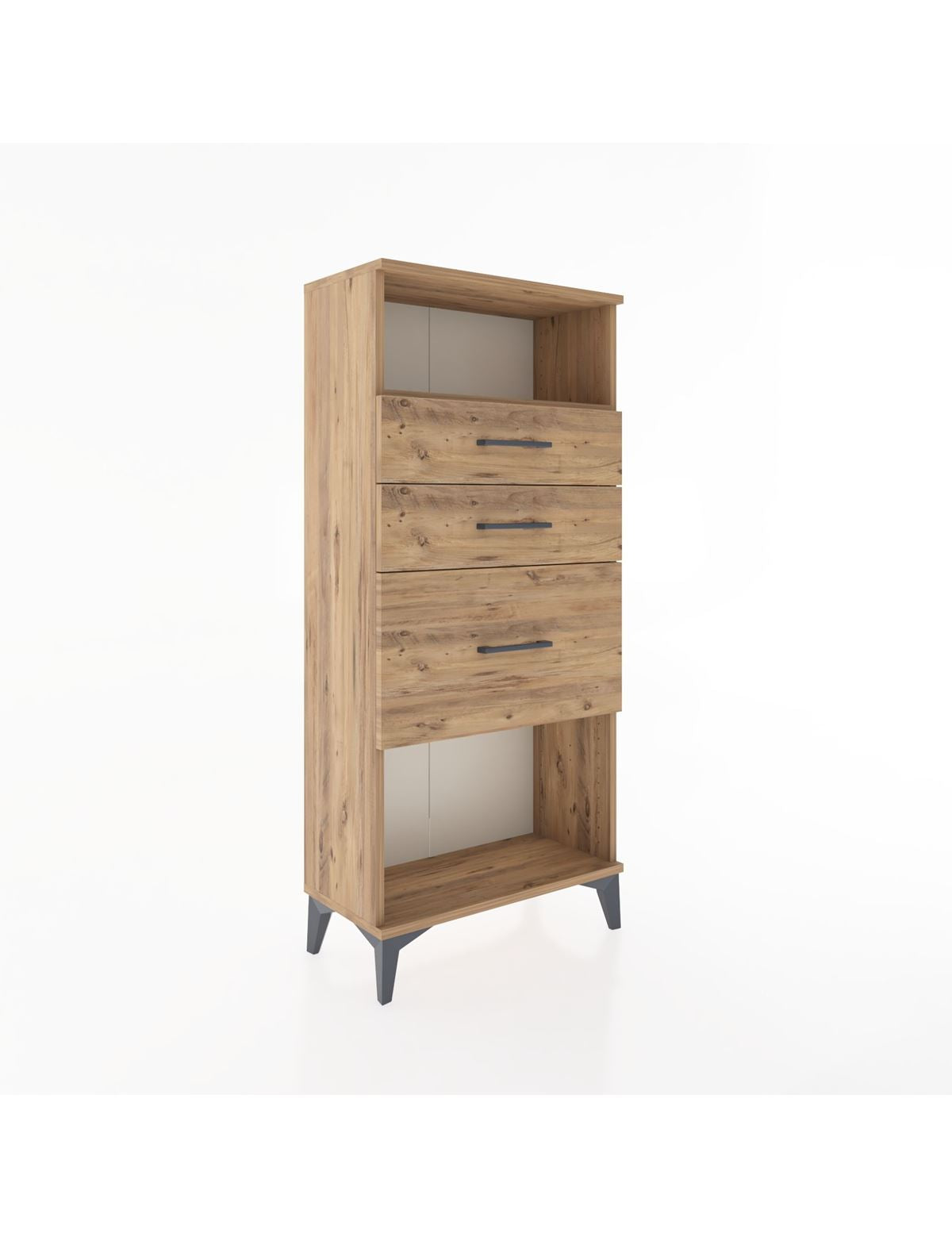 Hyperion Dolap Tek Raflı 3 Çekmeceli 60x44x134 - S50M014V9B
