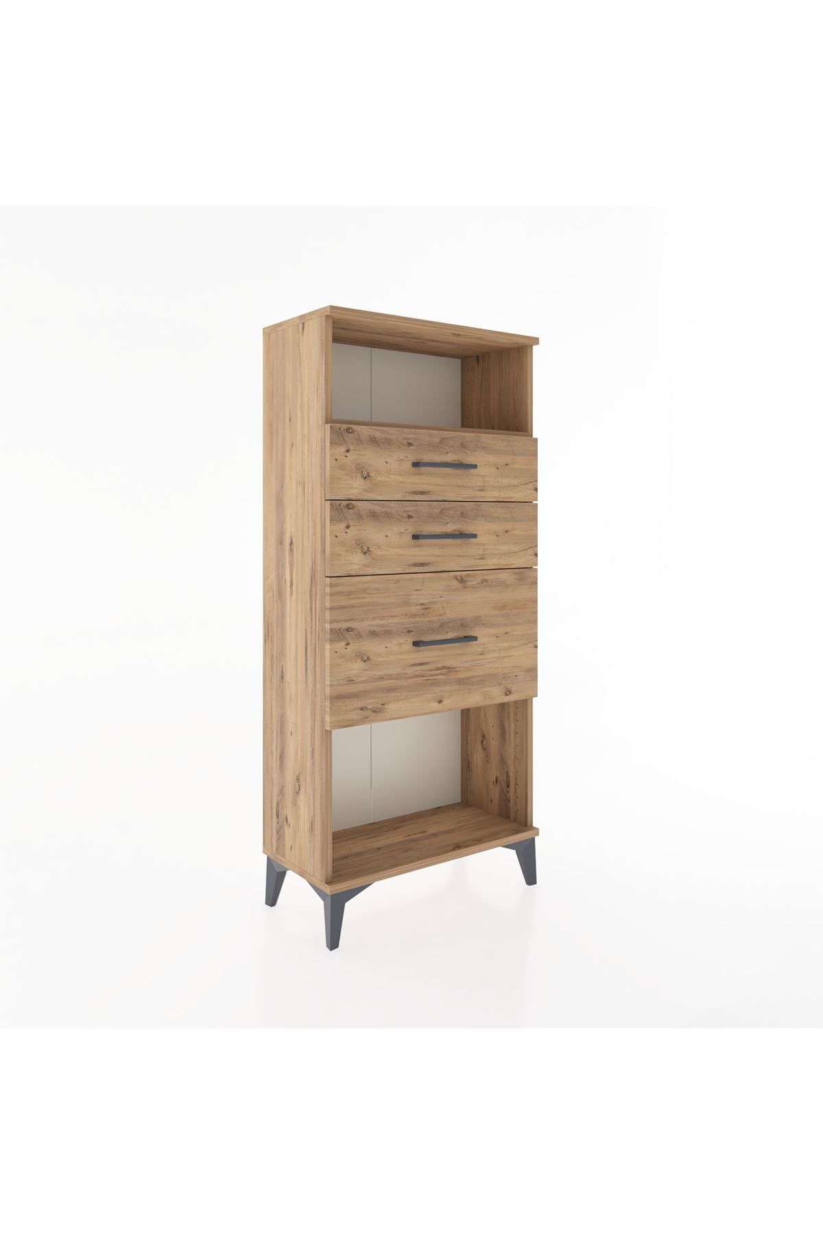Hyperion Dolap Tek Raflı 3 Çekmeceli 60x44x134 - S50M014V9B