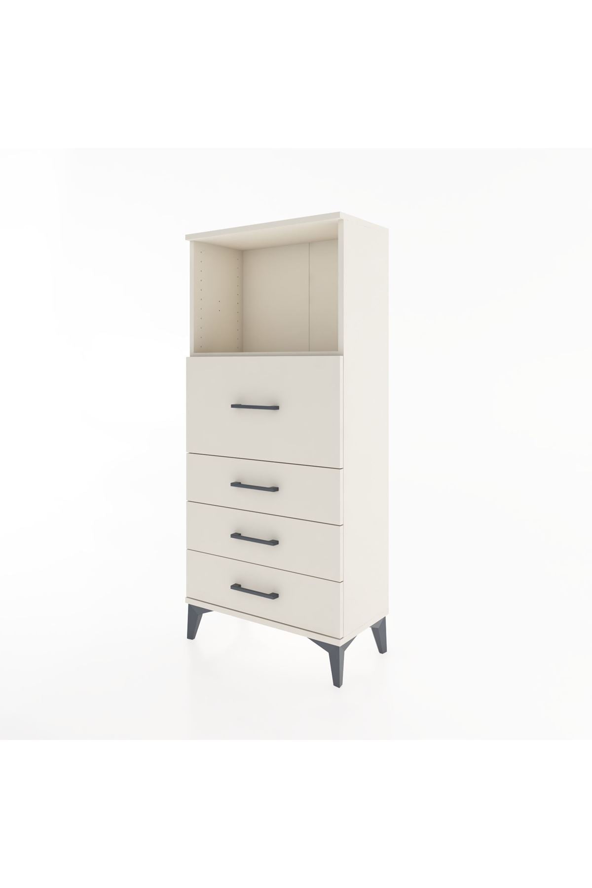 Hyperion Dolap Tek Raflı 4 Çekmeceli 60x44x134 - S50M015V1B