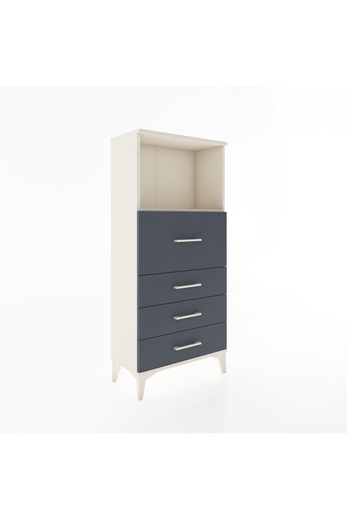 Hyperion Dolap Tek Raflı 4 Çekmeceli 60x44x134 - S50M015V2B