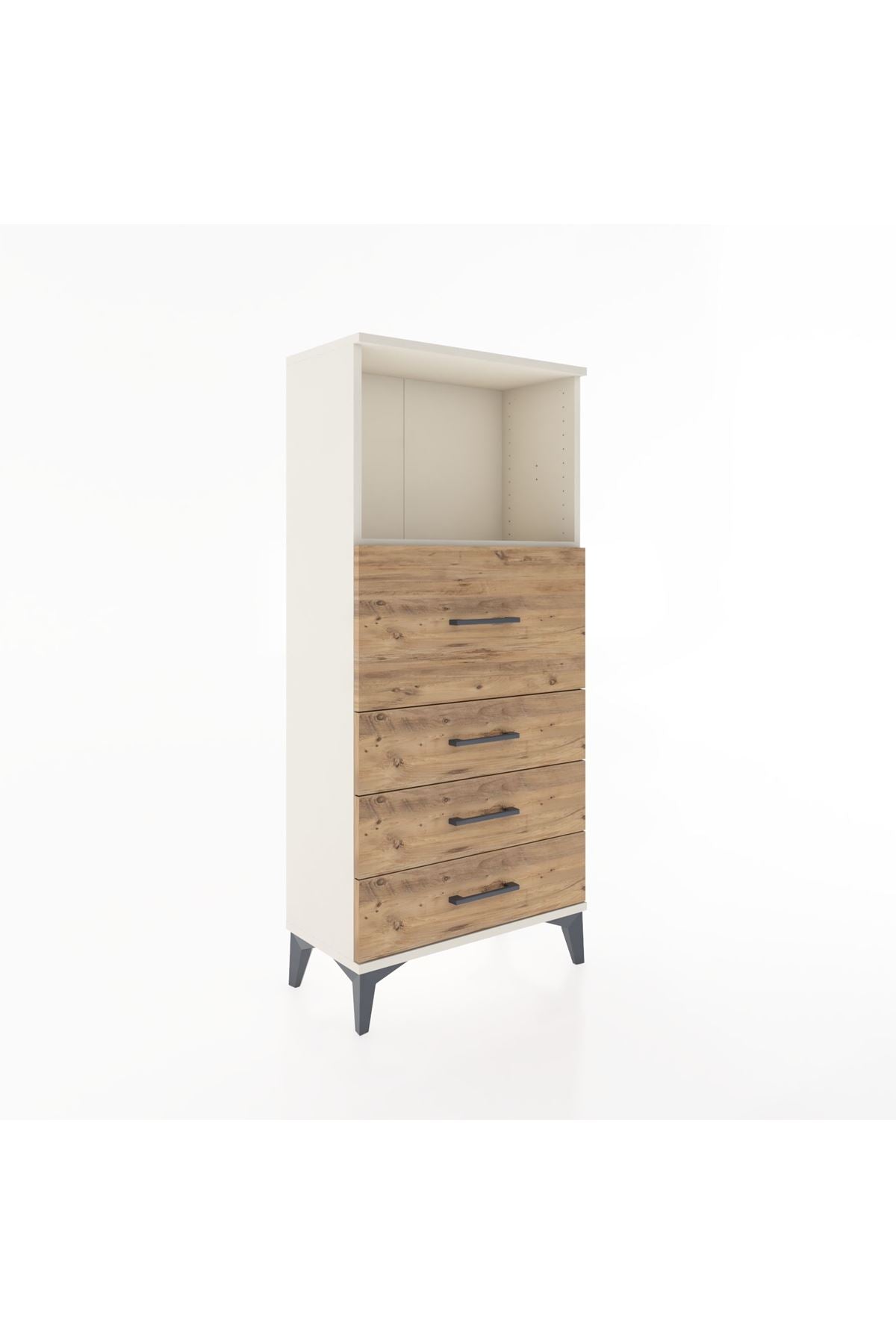 Hyperion Dolap Tek Raflı 4 Çekmeceli 60x44x134 - S50M015V3B