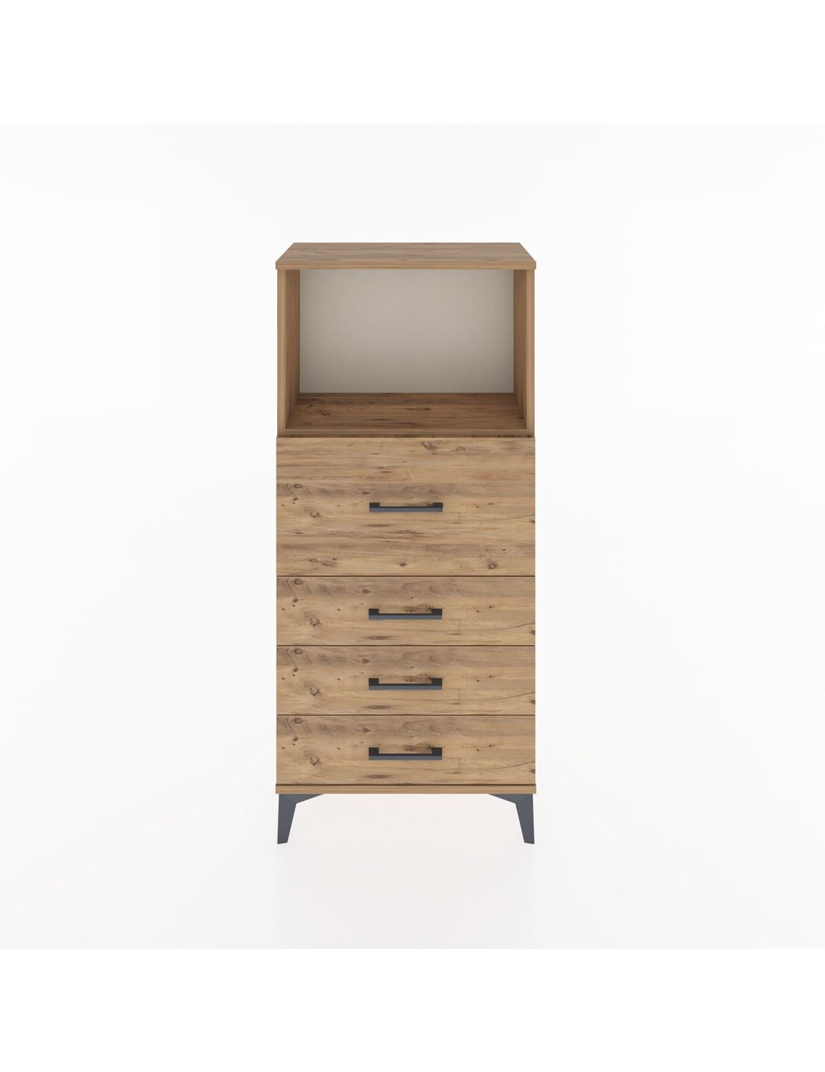 Hyperion Dolap Tek Raflı 4 Çekmeceli 60x44x134 - S50M015V9B