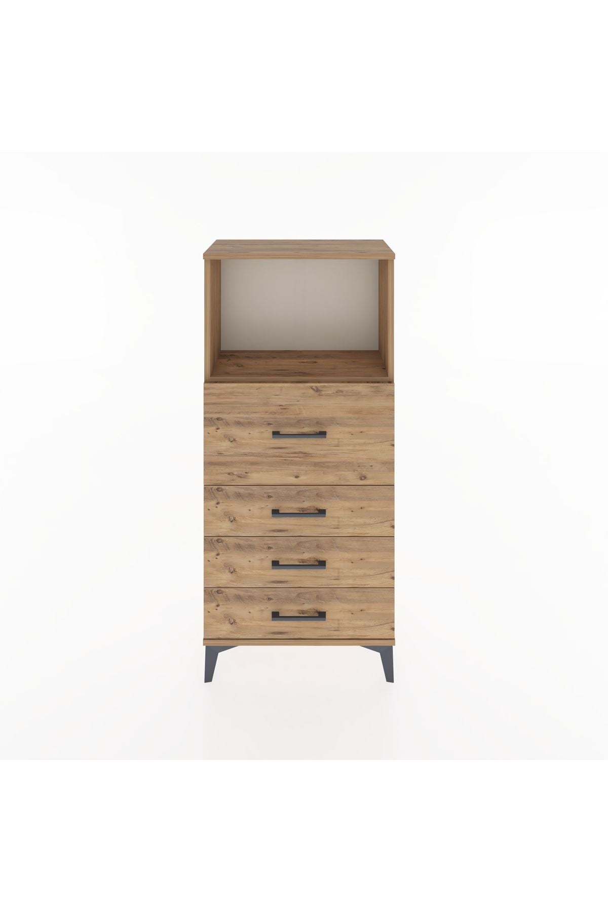 Hyperion Dolap Tek Raflı 4 Çekmeceli 60x44x134 - S50M015V9B