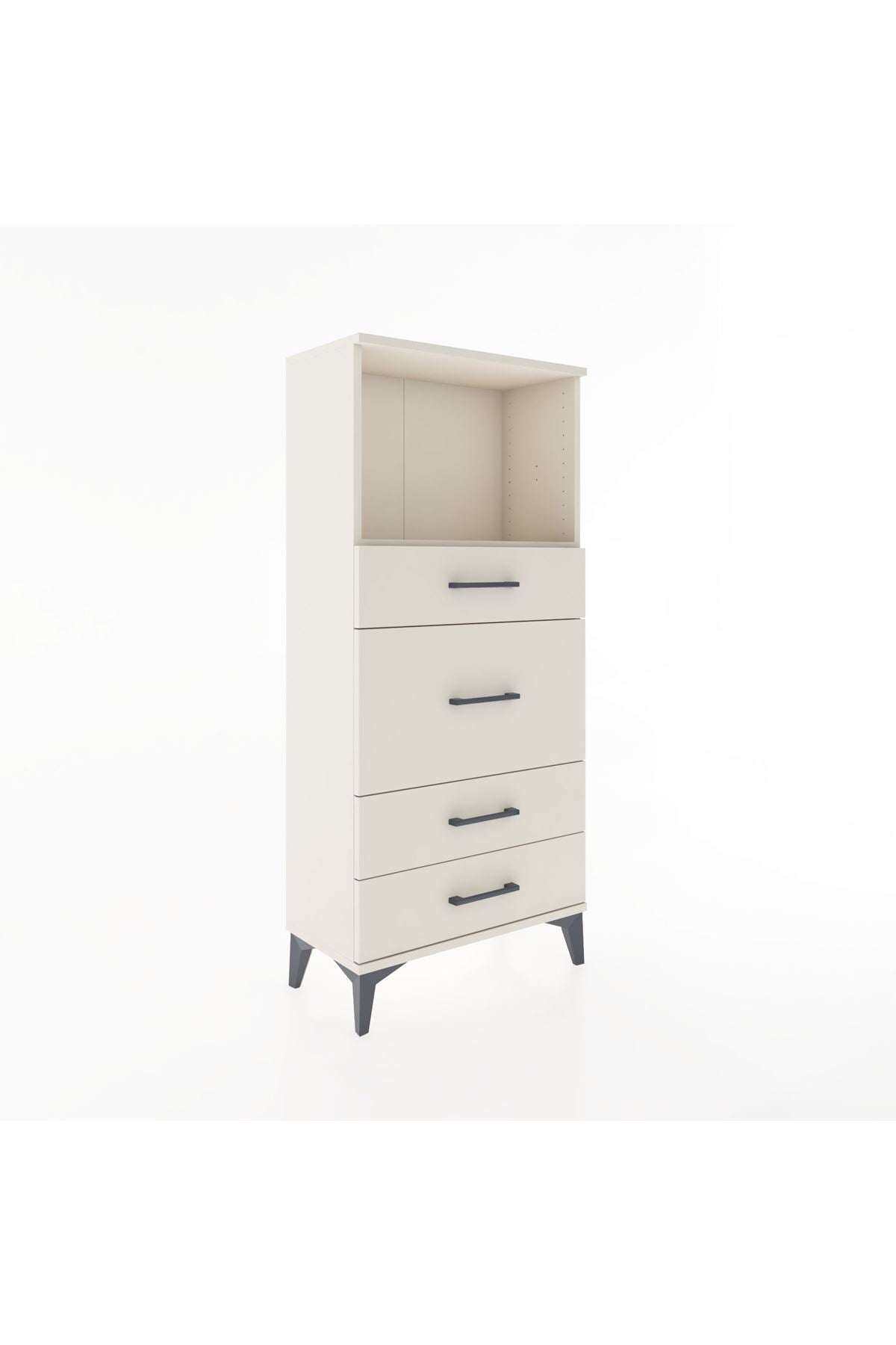 Hyperion Dolap Tek Raflı 4 Çekmeceli 60x44x134 - S50M016V1B