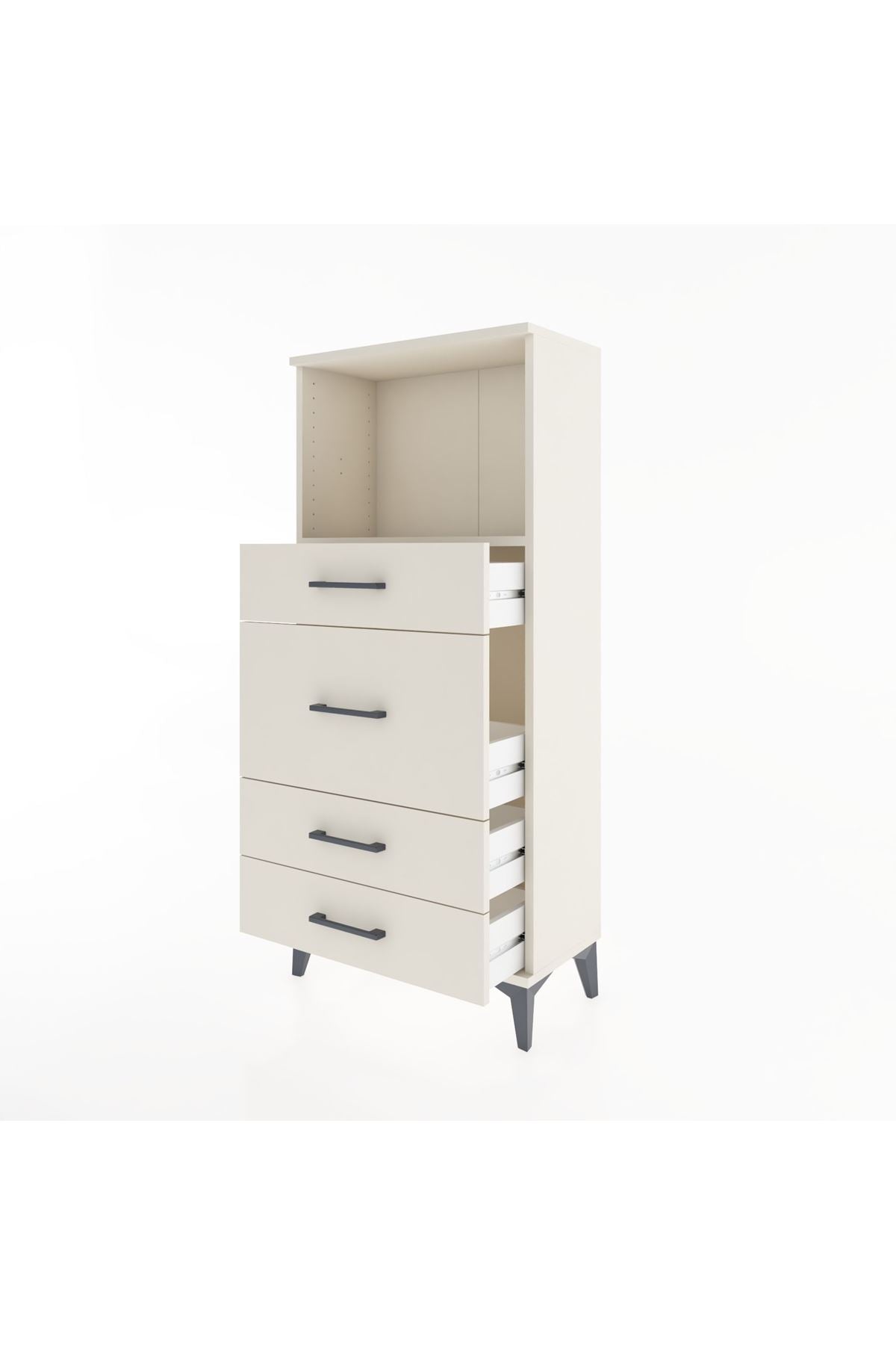 Hyperion Dolap Tek Raflı 4 Çekmeceli 60x44x134 - S50M016V1B