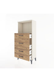 Hyperion Dolap Tek Raflı 4 Çekmeceli 60x44x134 - S50M016V3B