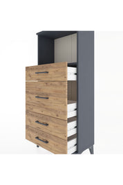 Hyperion Dolap Tek Raflı 4 Çekmeceli 60x44x134 - S50M016V6B