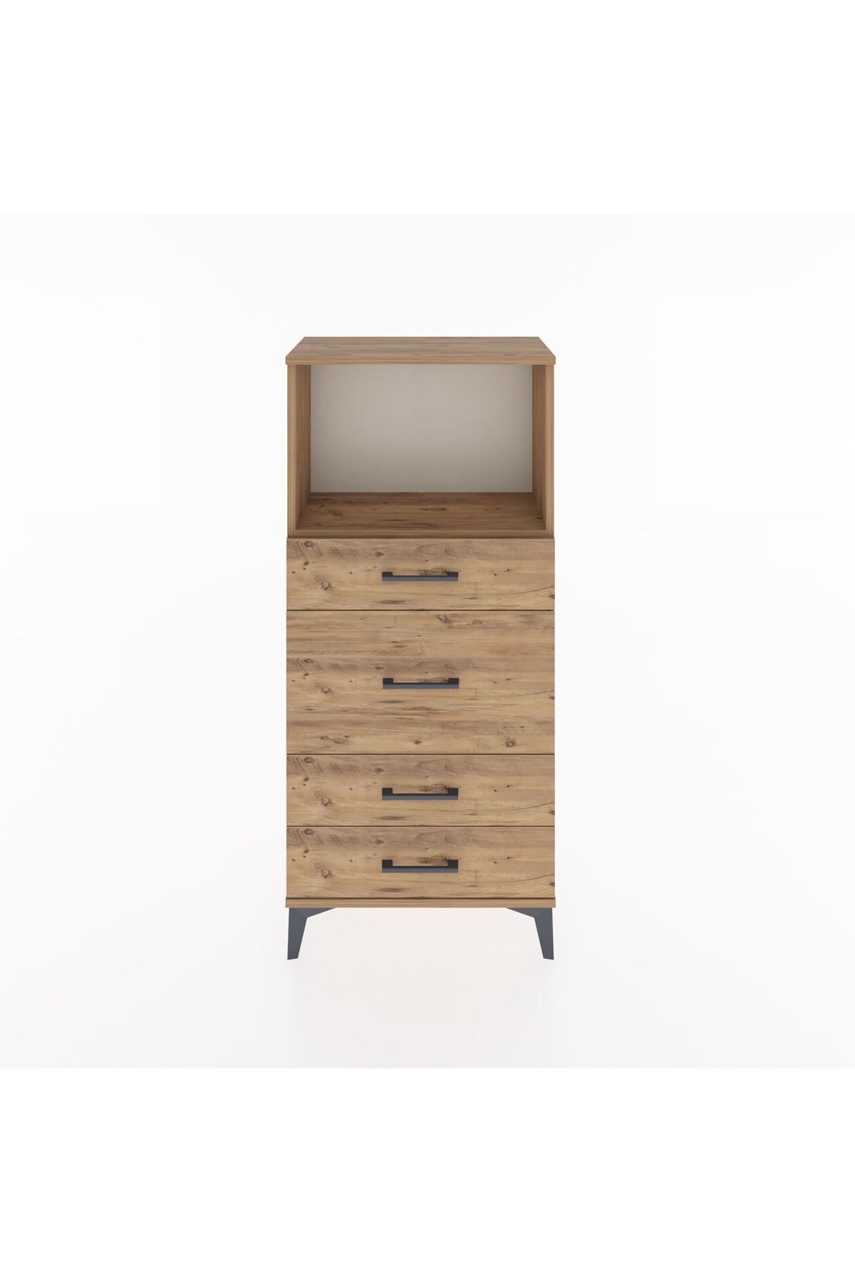 Hyperion Dolap Tek Raflı 4 Çekmeceli 60x44x134 - S50M016V9B
