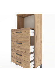 Hyperion Dolap Tek Raflı 4 Çekmeceli 60x44x134 - S50M016V9B