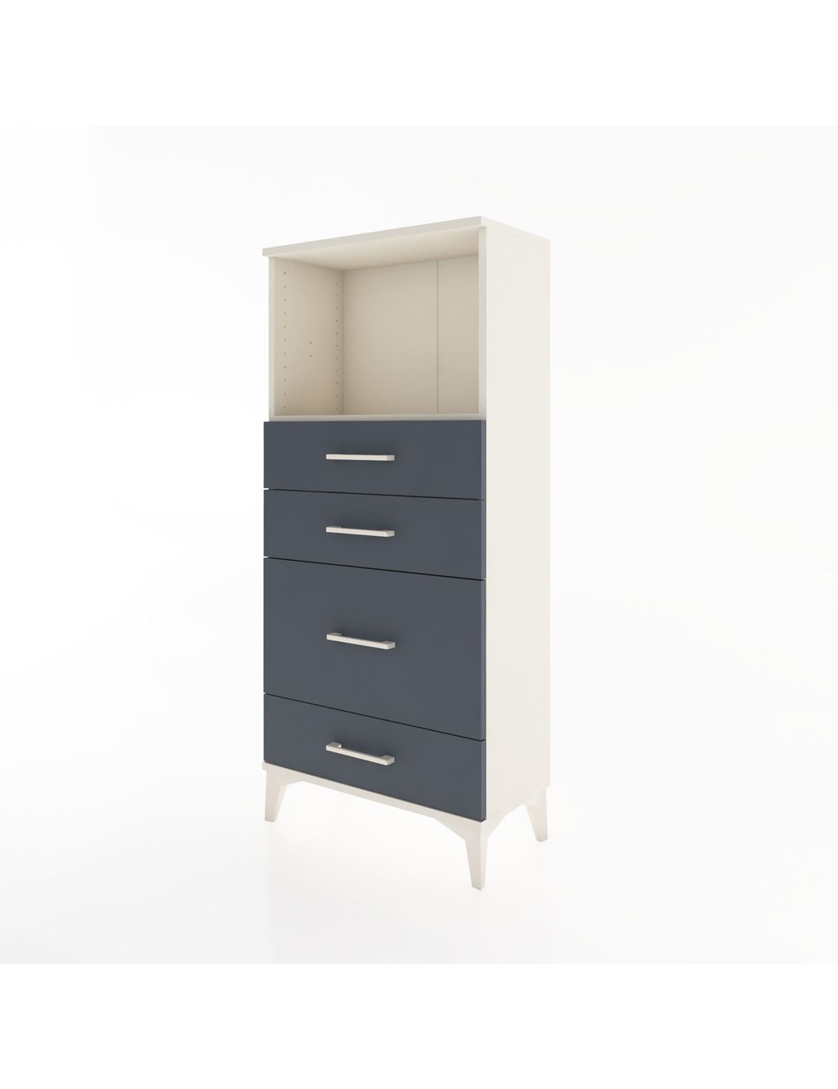 Hyperion Dolap Tek Raflı 4 Çekmeceli 60x44x134 - S50M017V2B