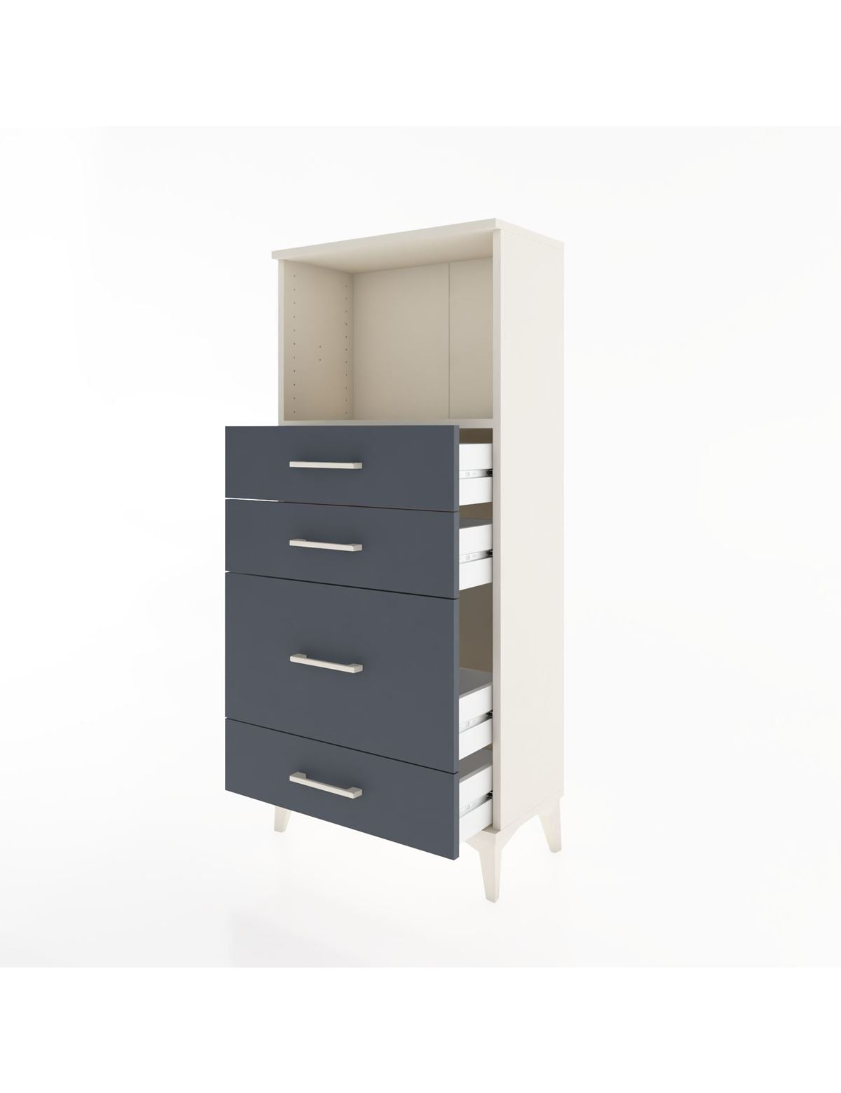 Hyperion Dolap Tek Raflı 4 Çekmeceli 60x44x134 - S50M017V2B