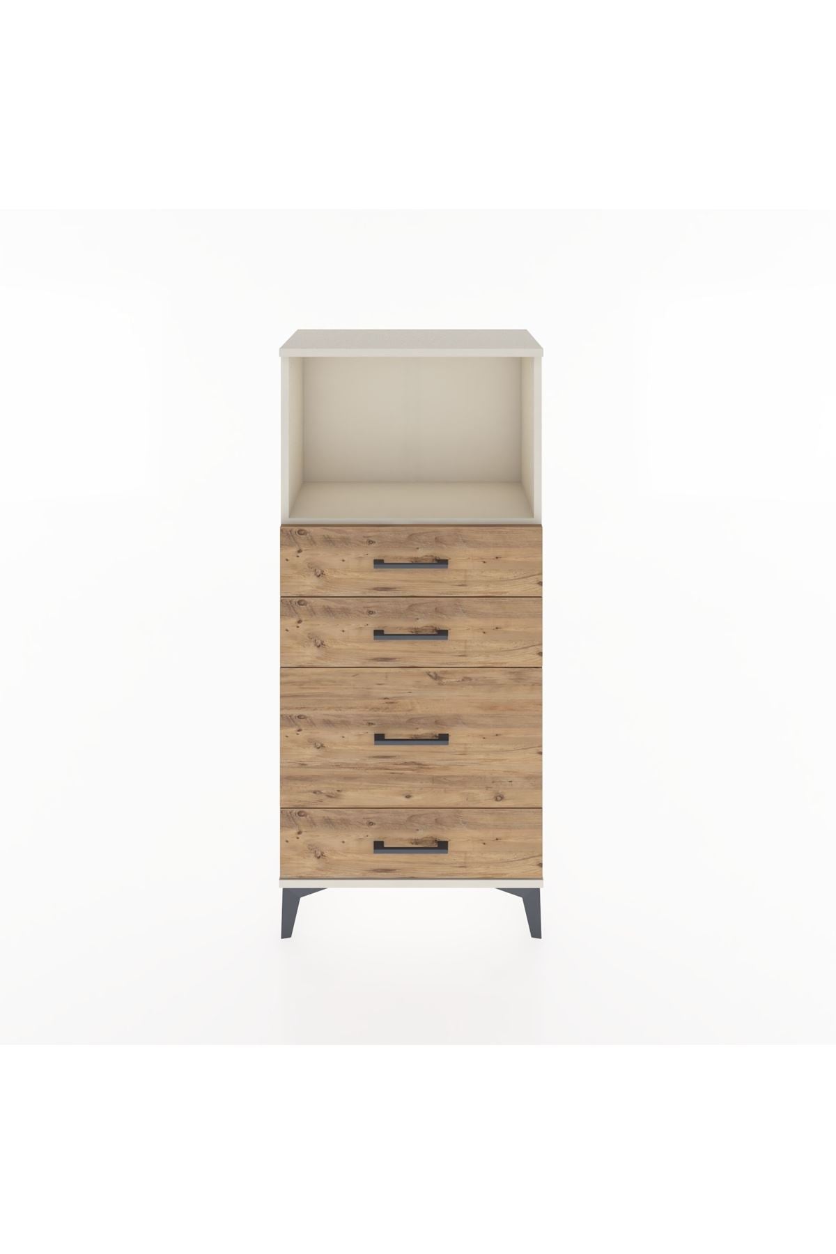 Hyperion Dolap Tek Raflı 4 Çekmeceli 60x44x134 - S50M017V3B
