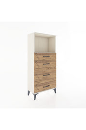 Hyperion Dolap Tek Raflı 4 Çekmeceli 60x44x134 - S50M017V3B