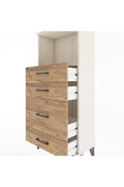 Hyperion Dolap Tek Raflı 4 Çekmeceli 60x44x134 - S50M017V3B