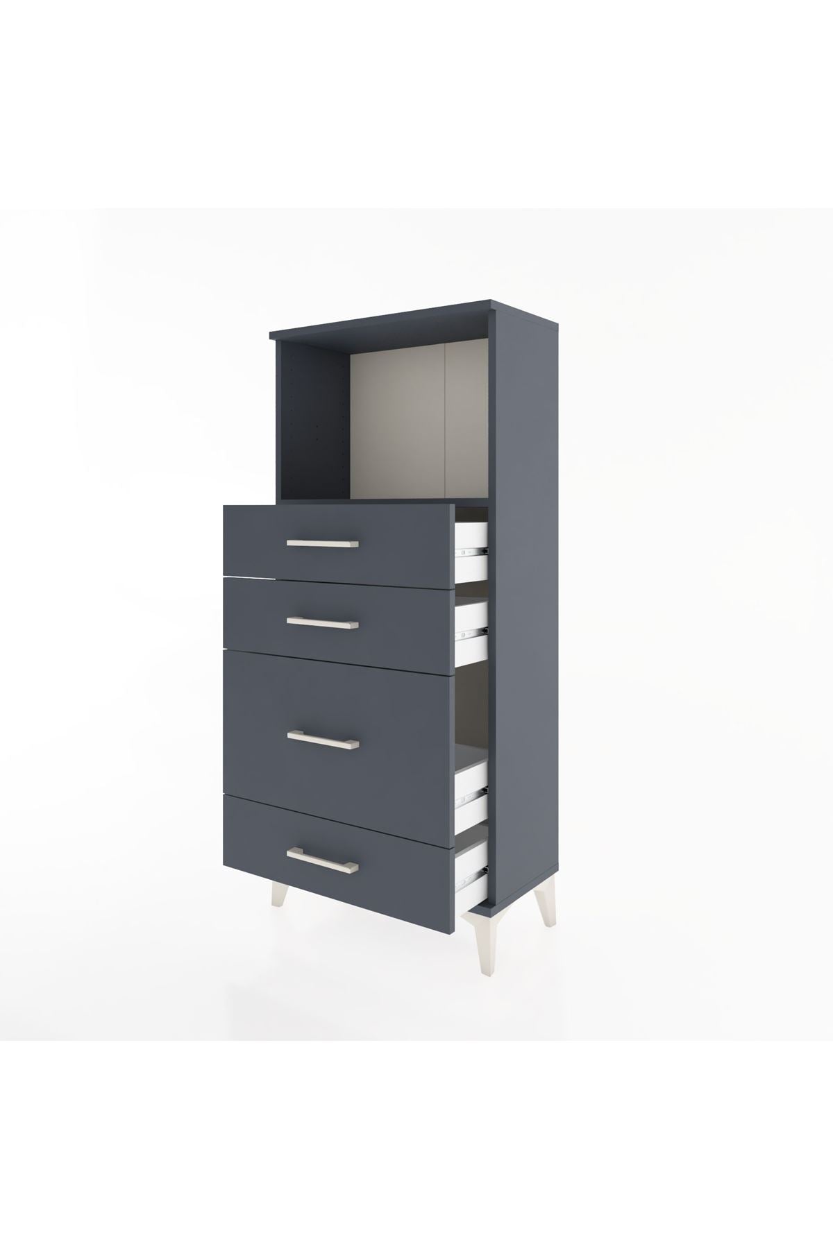 Hyperion Dolap Tek Raflı 4 Çekmeceli 60x44x134 - S50M017V5B