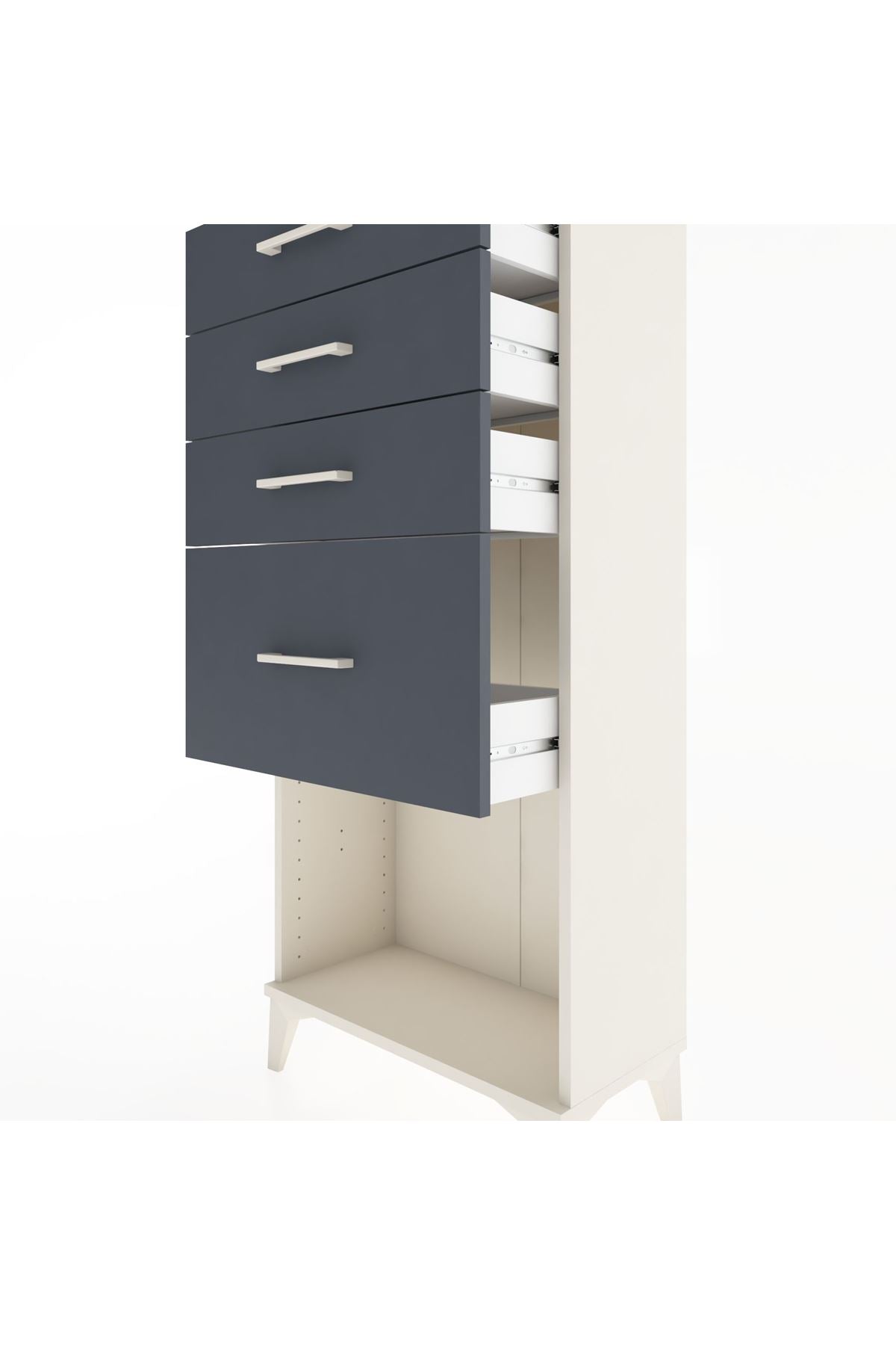 Hyperion Dolap 4 Çekmeceli 60x44x134 Aytaşı-Antrasit