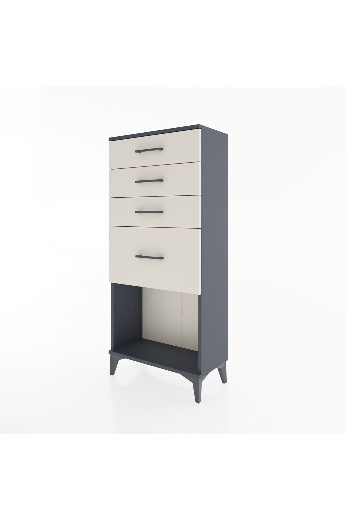 Hyperion Dolap 4 Çekmeceli 60x44x134 Antrasit-Aytaşı