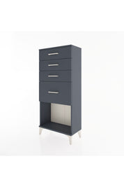 Hyperion Dolap 4 Çekmeceli 60x44x134 Antrasit-Antrasit