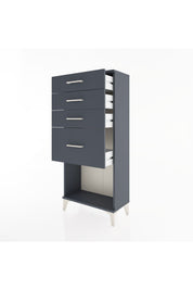 Hyperion Dolap 4 Çekmeceli 60x44x134 Antrasit-Antrasit