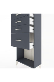 Hyperion Dolap 4 Çekmeceli 60x44x134 Antrasit-Antrasit