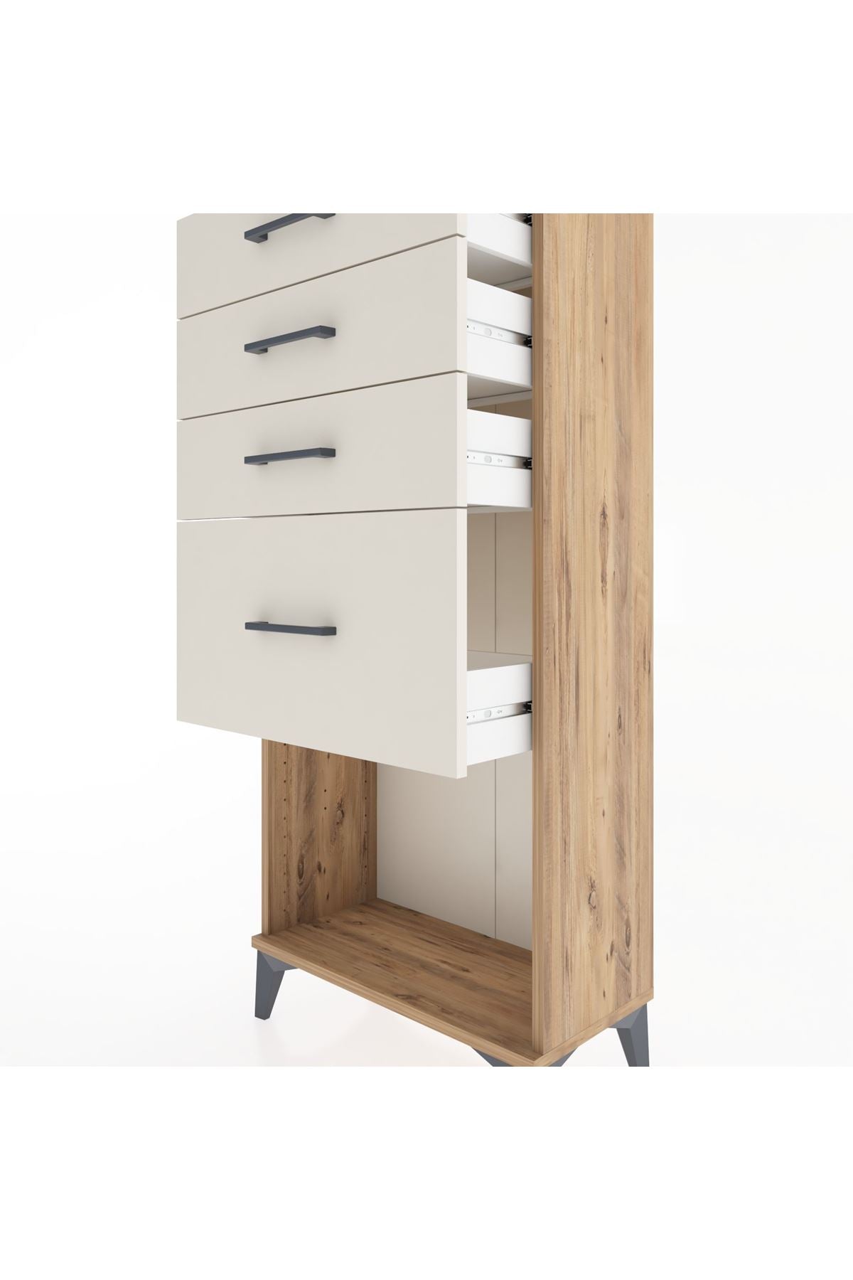 Hyperion Dolap 4 Çekmeceli 60x44x134 Çam-Aytaşı