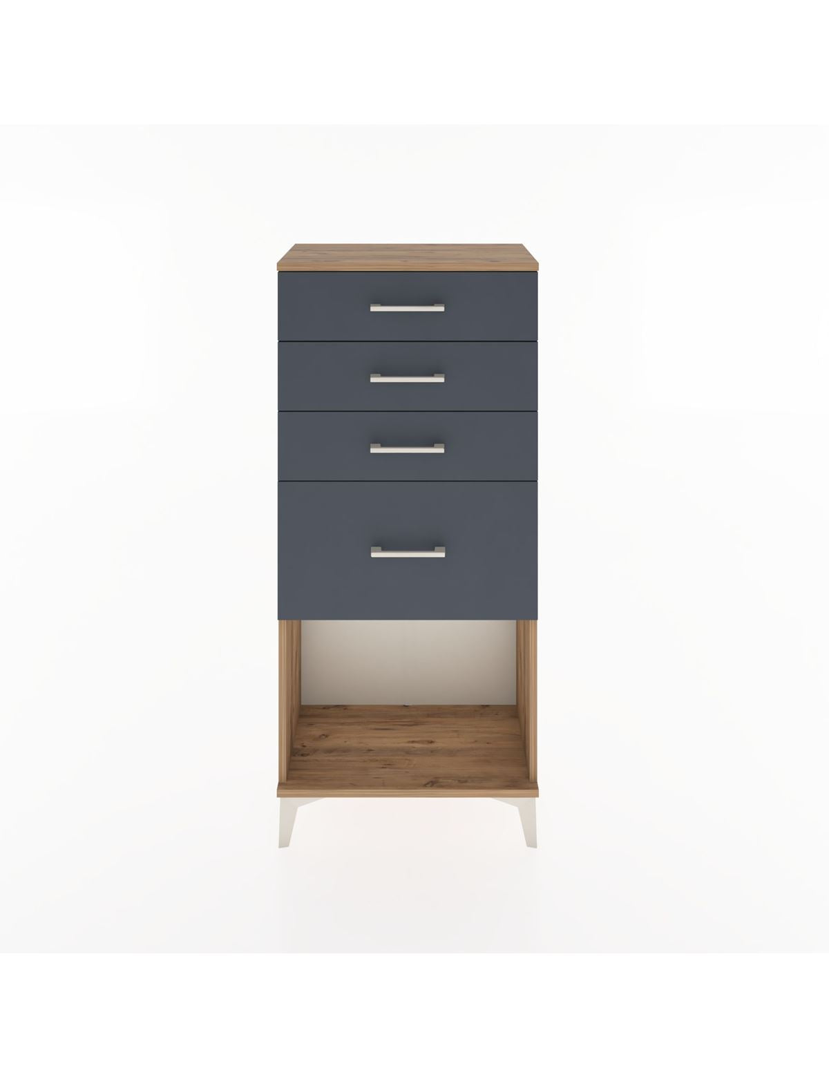 Hyperion Dolap 4 Çekmeceli 60x44x134 Çam-Antrasit
