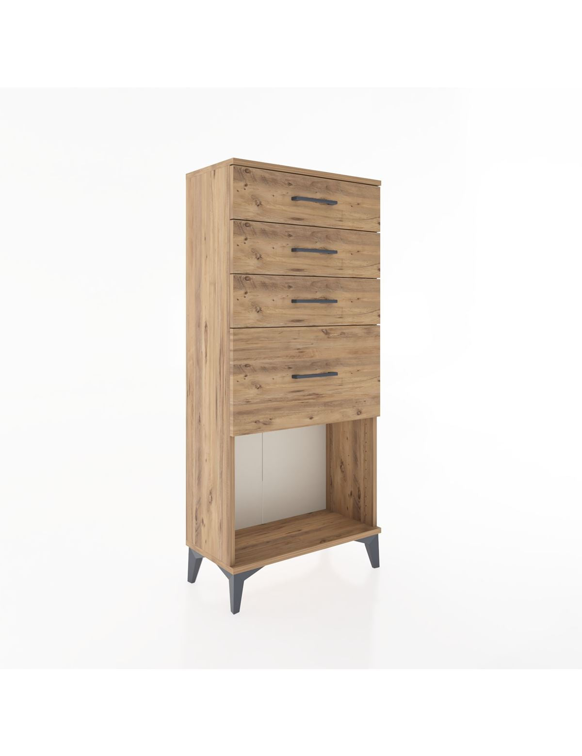 Hyperion Dolap 4 Çekmeceli 60x44x134 Çam-Çam