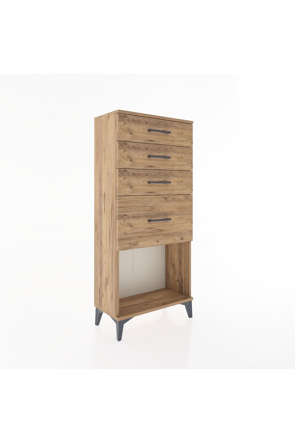 Hyperion Dolap 4 Çekmeceli 60x44x134 Çam-Çam