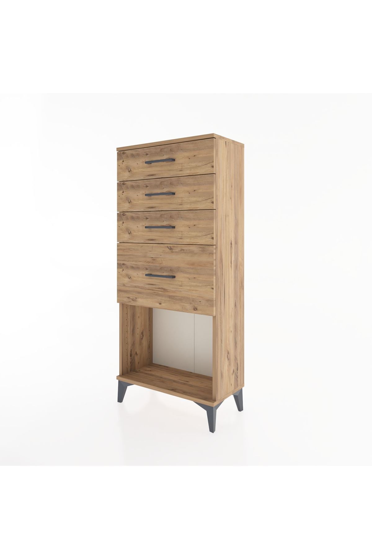 Hyperion Dolap 4 Çekmeceli 60x44x134 Çam-Çam