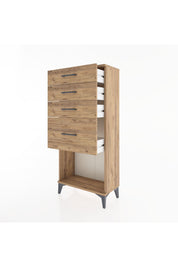Hyperion Dolap 4 Çekmeceli 60x44x134 Çam-Çam