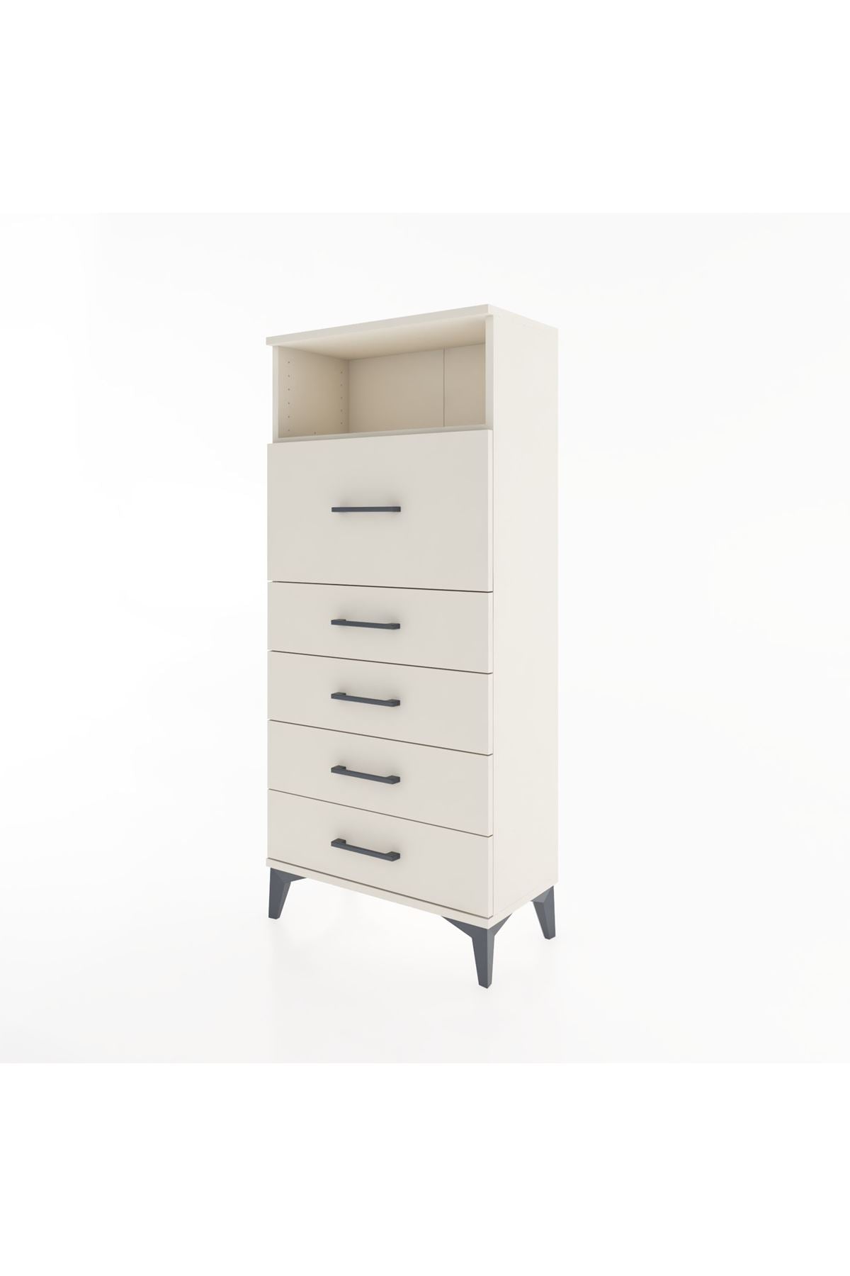 Hyperion Dolap Tek Raflı 5 Çekmeceli 60x44x134 - S50M019V1B