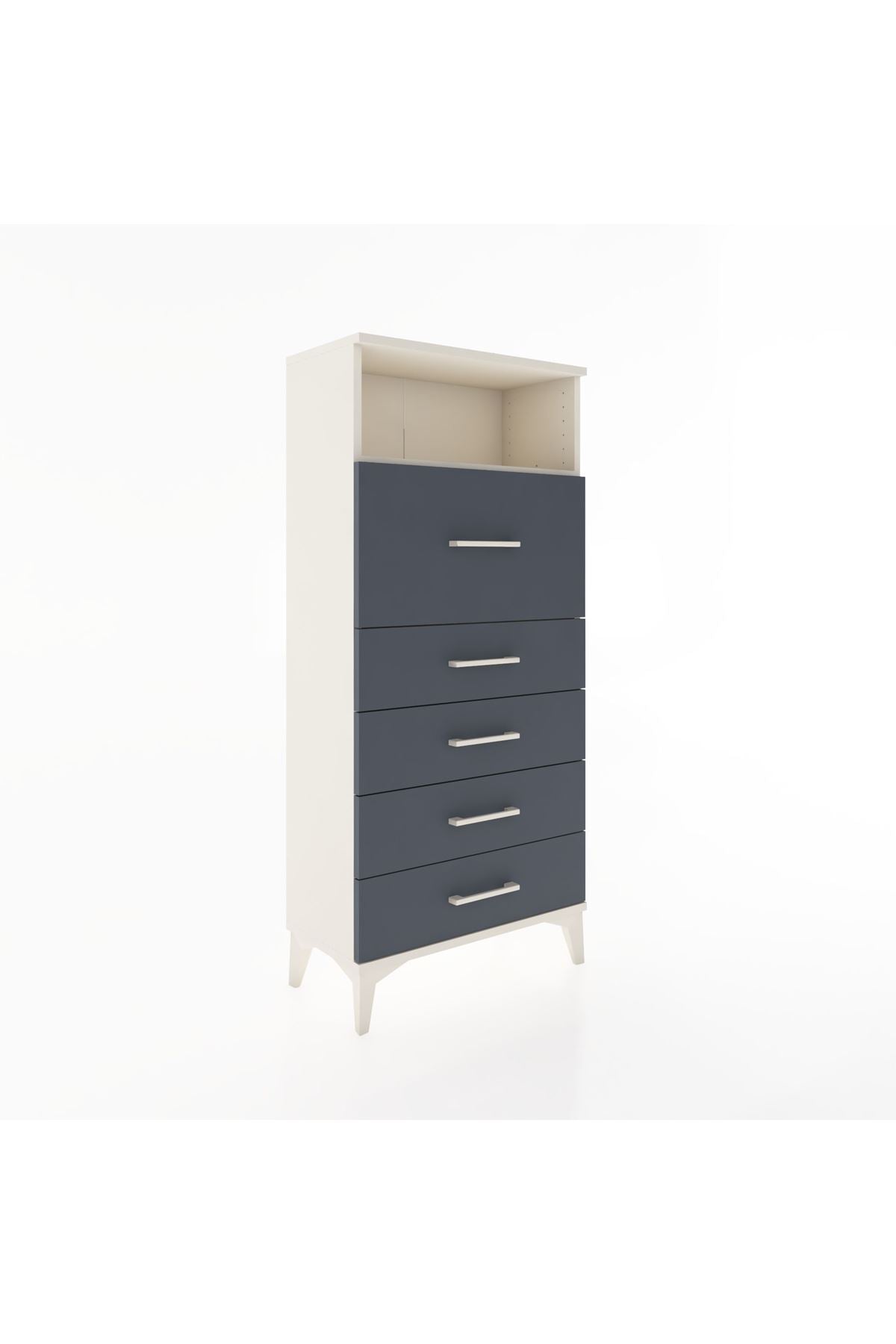 Hyperion Dolap Tek Raflı 5 Çekmeceli 60x44x134 - S50M019V2B