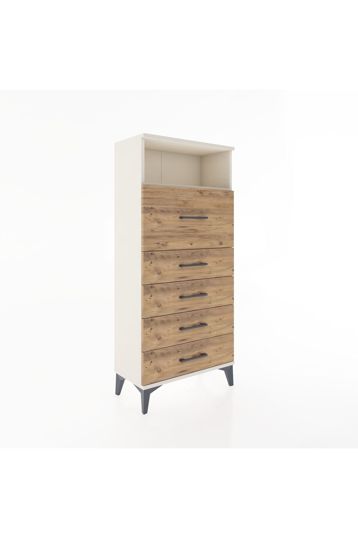 Hyperion Dolap Tek Raflı 5 Çekmeceli 60x44x134 - S50M019V3B