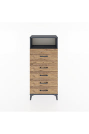 Hyperion Dolap Tek Raflı 5 Çekmeceli 60x44x134 - S50M019V6B