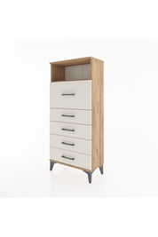Hyperion Dolap Tek Raflı 5 Çekmeceli 60x44x134 - S50M019V7B