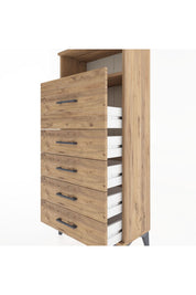 Hyperion Dolap Tek Raflı 5 Çekmeceli 60x44x134 - S50M019V9B