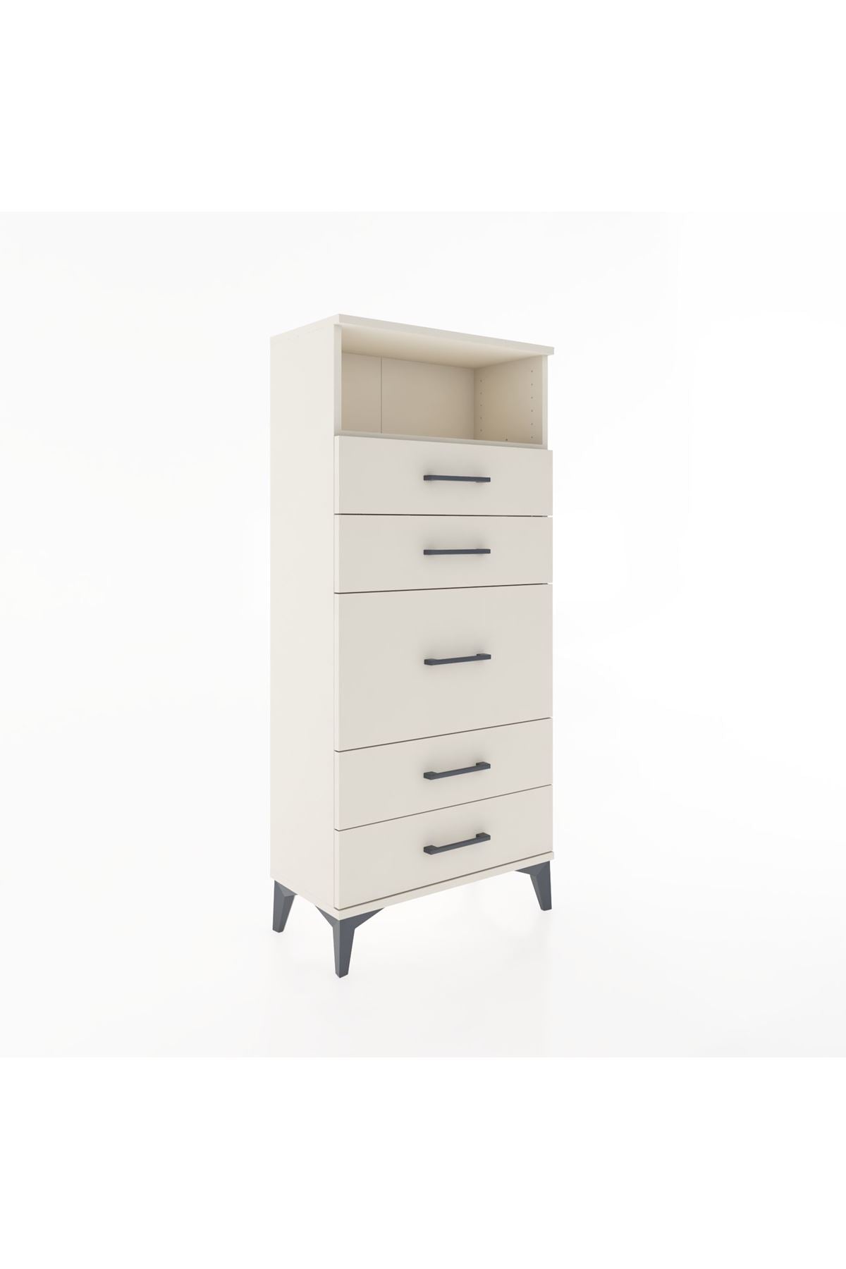 Hyperion Dolap Tek Raflı 5 Çekmeceli 60x44x134 - S50M020V1B