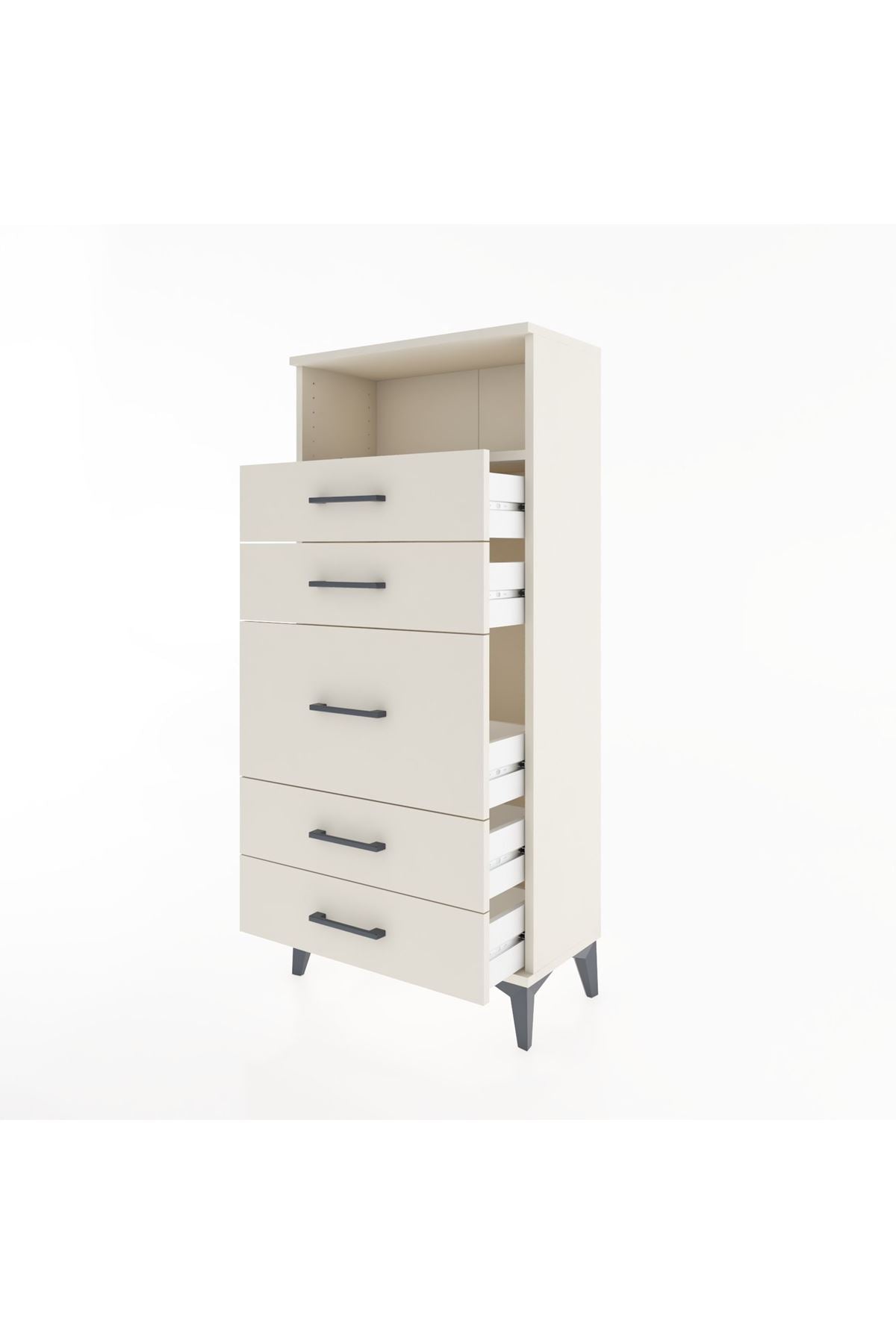 Hyperion Dolap Tek Raflı 5 Çekmeceli 60x44x134 - S50M020V1B