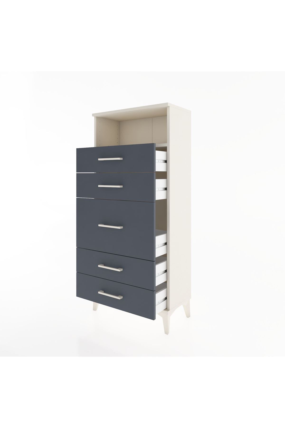 Hyperion Dolap Tek Raflı 5 Çekmeceli 60x44x134 - S50M020V2B