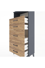 Hyperion Dolap Tek Raflı 5 Çekmeceli 60x44x134 - S50M020V6B