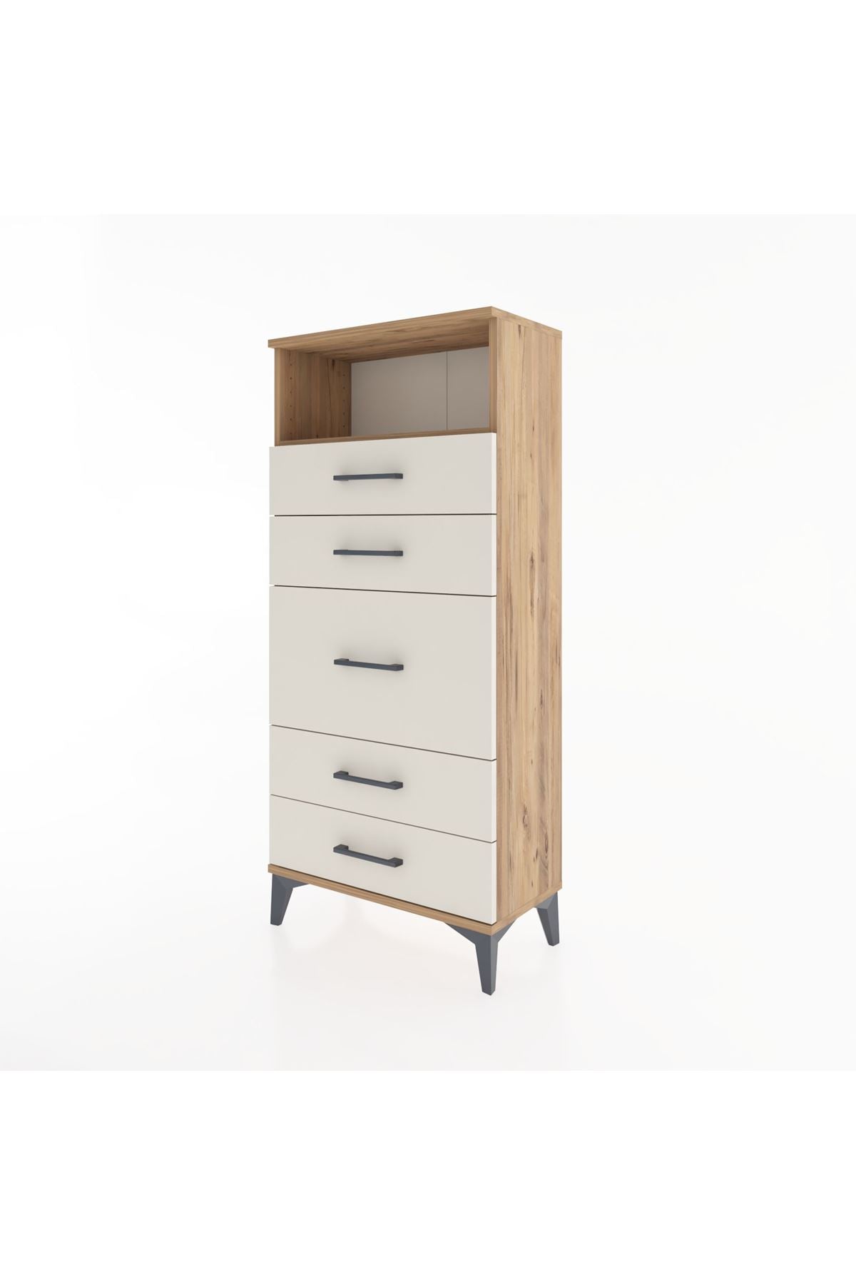 Hyperion Dolap Tek Raflı 5 Çekmeceli 60x44x134 - S50M020V7B