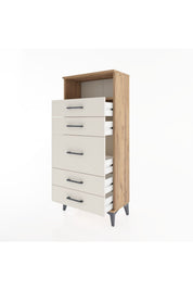 Hyperion Dolap Tek Raflı 5 Çekmeceli 60x44x134 - S50M020V7B